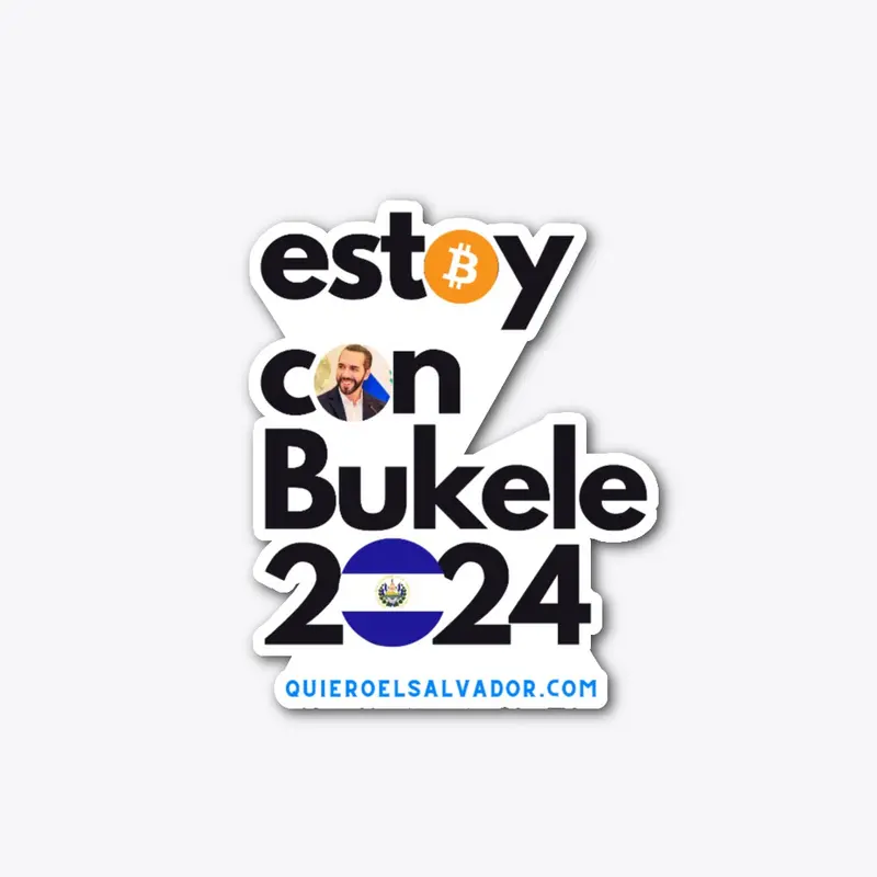 Sticker "Estoy con Bukele 2024"